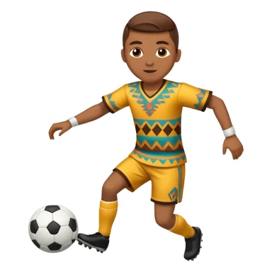 Águila real de nacionalidad mexicana con vestimenta de la cultura azteca que juegue fútbol sticker