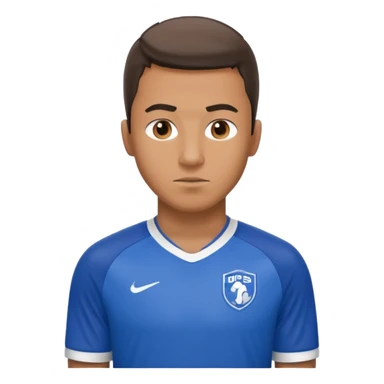 soccer player man blue white jersey sticker