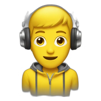 dj guy with full yellow body sticker