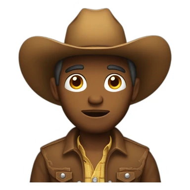 cowboy shrugging shoulders sticker