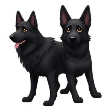 Black german shepherd and a raven sticker