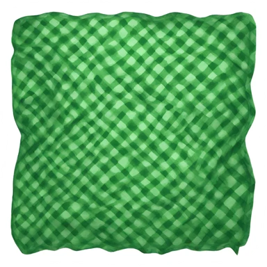 green plaid folded blanket sticker
