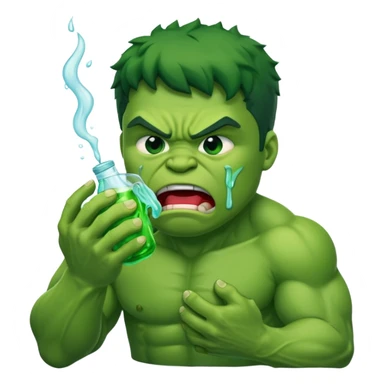 Hulk vomitando verde sticker