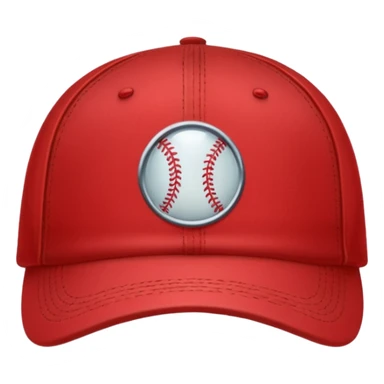 Red baseball cap that says glass on it sticker