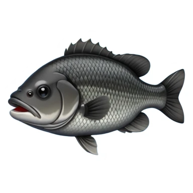 Black bass sticker