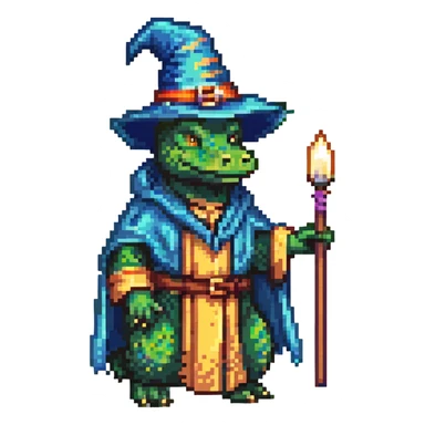 alligator wizard sticker
