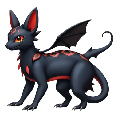 Salandit-Umbreon-Noibat-Litten-Hybrid (Full body) sticker