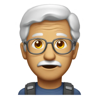 Old man with halo sticker