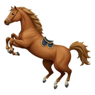 A horse jumping off a cliff sticker