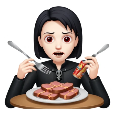 goth vampires with a SPAM meat dinner sticker
