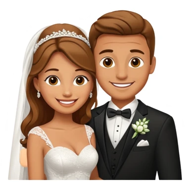 Newly married hot couple sticker