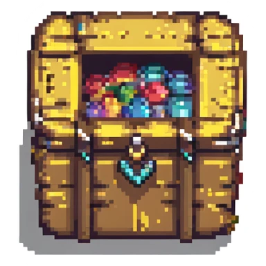 pixel art treasure chest sticker
