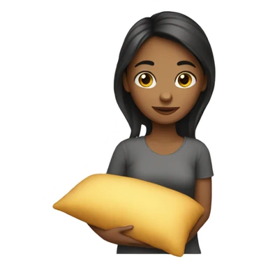 Girl with pillow sticker
