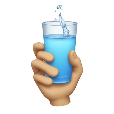 hand cup of water sticker