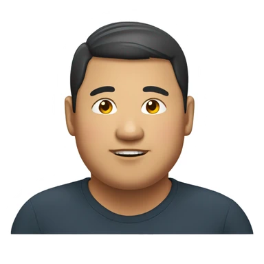 fat asian guy sticker