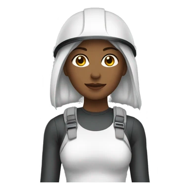 Mulher Loira capacete branco sticker
