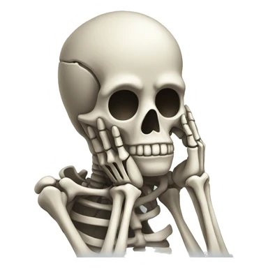 skeleton facepalm sticker