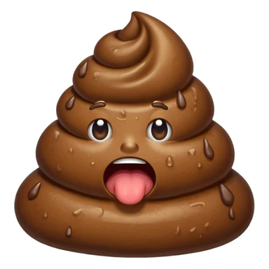 a poop crying sticker