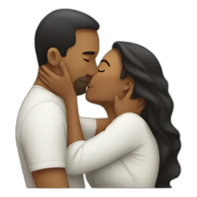 Man kissing woman sticker