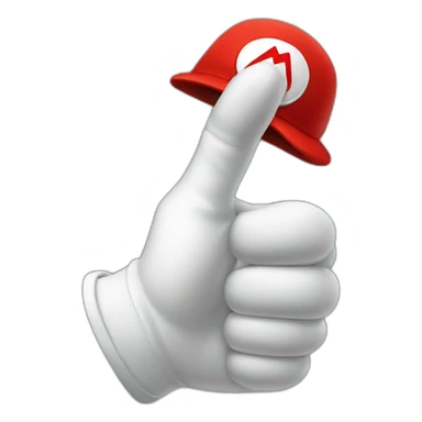 super mario glove finger sticker