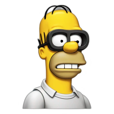 Homer Simpson déguisé en Batman sticker