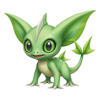 Celebi-Axew-hybrid-Fakémon-creature (full body) sticker