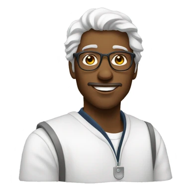 pittore studente che salva il mondo bianco sticker