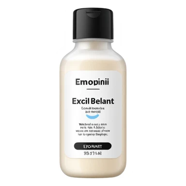 exfoliant avec ecriture sticker