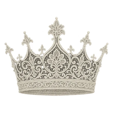 crown with a lace pattern sticker
