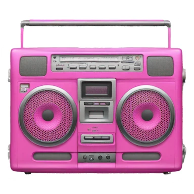 Pink boombox sticker
