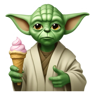 Yoda eating ice cream  sticker