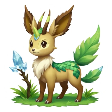 Sawsbuck-Leafeon-Amaura-Virizion-fusion (full body) sticker