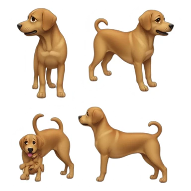 dog lifting 1 back leg sticker