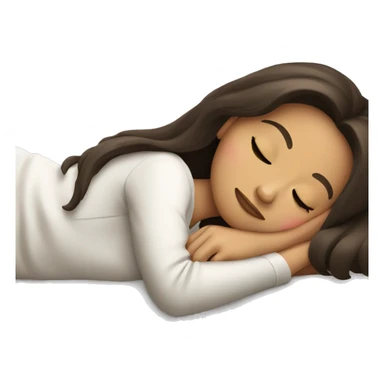 Brunette girl sleeping sticker