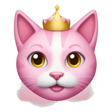 pink Cat birthday princess sticker