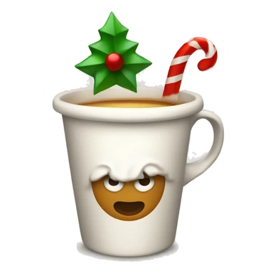 A christmas cup with a letter A on it sticker