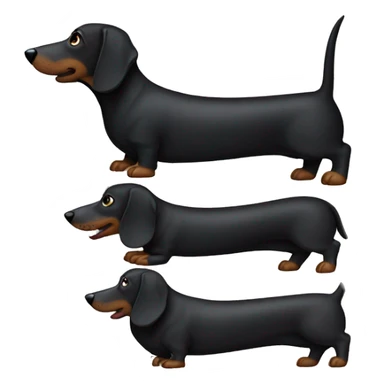 A black wiener dog sticker