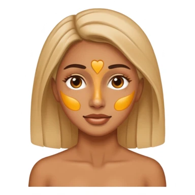 Woman getting a facial sticker