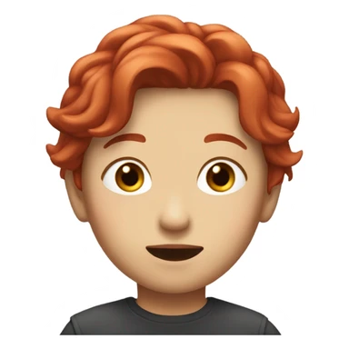 Huh Yujin with short red hair sticker