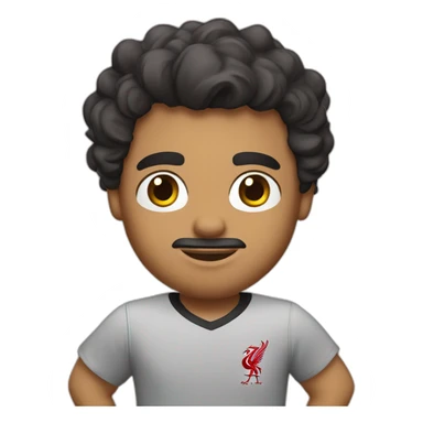 Luis Diaz with liverpool tshirt sticker