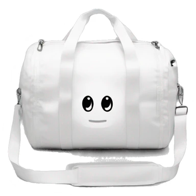 all white shoulder gym bag, white strap sticker