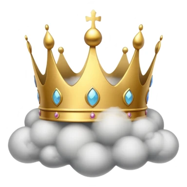 Put this 👑 on top  of 😶‍🌫️ sticker