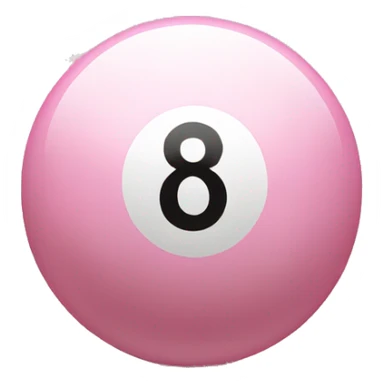 light pink eight ball sticker