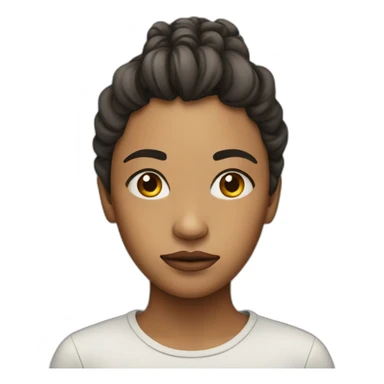 Face one a young woman disappointed sticker