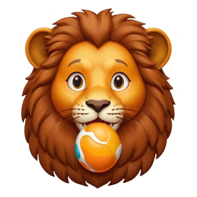 lion eat kinder sticker