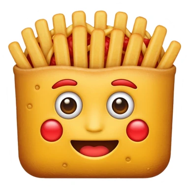 Red French frize emoji sticker