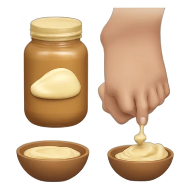 macadamia nut butter in my hands sticker