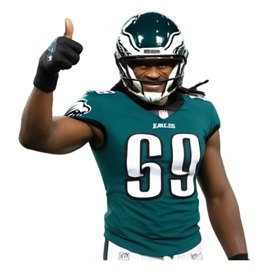 Eagles player thumbs up sticker