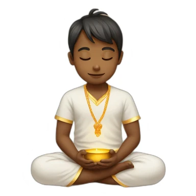 Prayer boy hindu  sticker