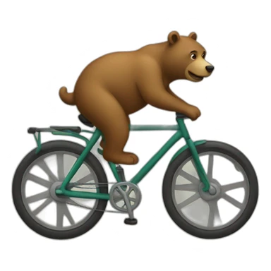 Ours sur un vélo sticker
